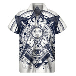 Vintage Masonic Freemasonry Print Men's Short Sleeve Shirt