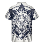 Vintage Masonic Freemasonry Print Men's Short Sleeve Shirt