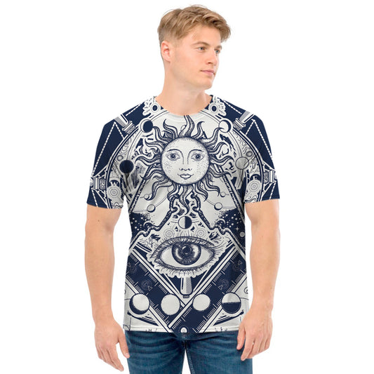 Vintage Masonic Freemasonry Print Men's T-Shirt