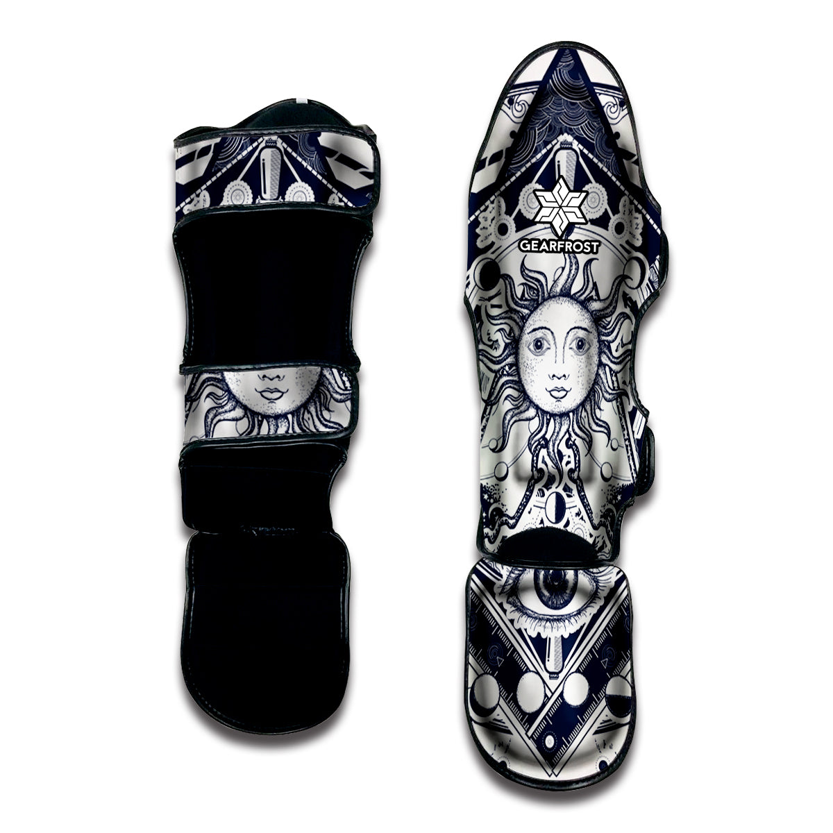 Vintage Masonic Freemasonry Print Muay Thai Shin Guard
