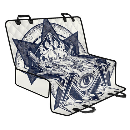 Vintage Masonic Freemasonry Print Pet Car Back Seat Cover
