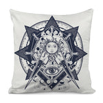 Vintage Masonic Freemasonry Print Pillow Cover