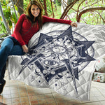 Vintage Masonic Freemasonry Print Quilt