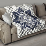 Vintage Masonic Freemasonry Print Quilt