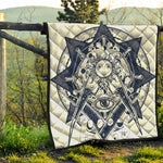 Vintage Masonic Freemasonry Print Quilt
