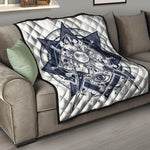 Vintage Masonic Freemasonry Print Quilt