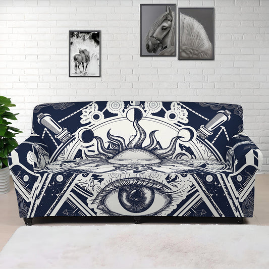 Vintage Masonic Freemasonry Print Sofa Cover