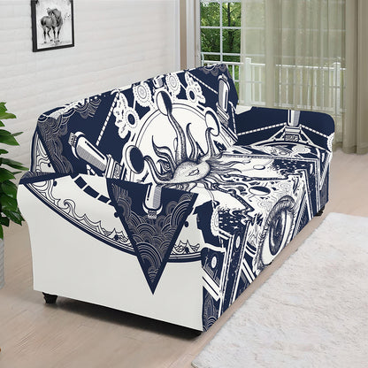 Vintage Masonic Freemasonry Print Sofa Cover