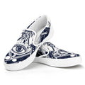 Vintage Masonic Freemasonry Print White Slip On Sneakers
