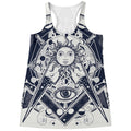 Vintage Masonic Freemasonry Print Women's Racerback Tank Top