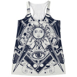 Vintage Masonic Freemasonry Print Women's Racerback Tank Top