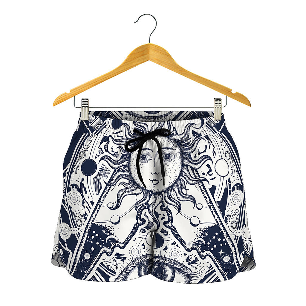 Vintage Masonic Freemasonry Print Women's Shorts