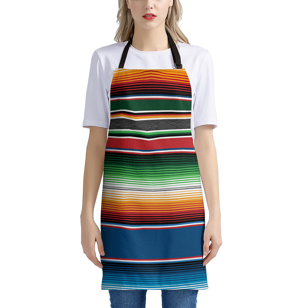 Vintage Mexican Blanket Pattern Print Apron