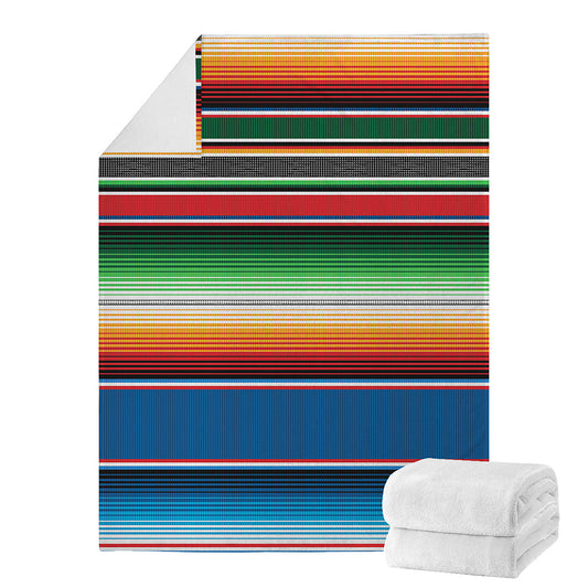 Vintage Mexican Blanket Pattern Print Blanket