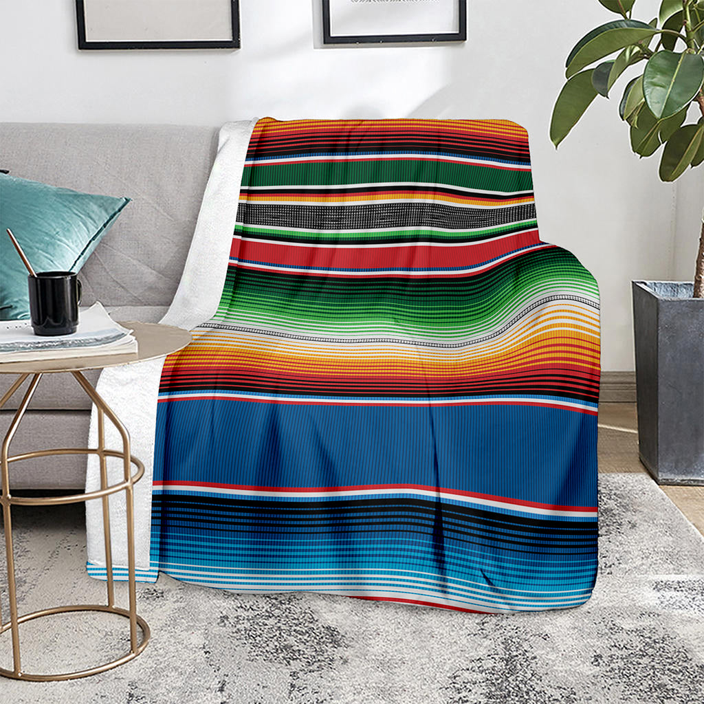 Vintage Mexican Blanket Pattern Print Blanket