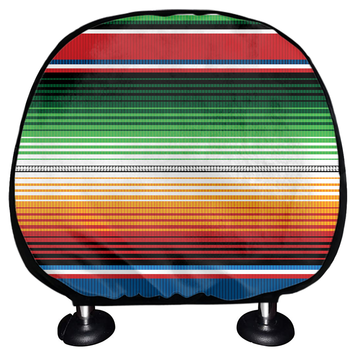 Vintage Mexican Blanket Pattern Print Car Headrest Covers