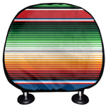 Vintage Mexican Blanket Pattern Print Car Headrest Covers