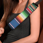 Vintage Mexican Blanket Pattern Print Car Seat Belt Covers