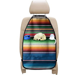 Vintage Mexican Blanket Pattern Print Car Seat Organizers
