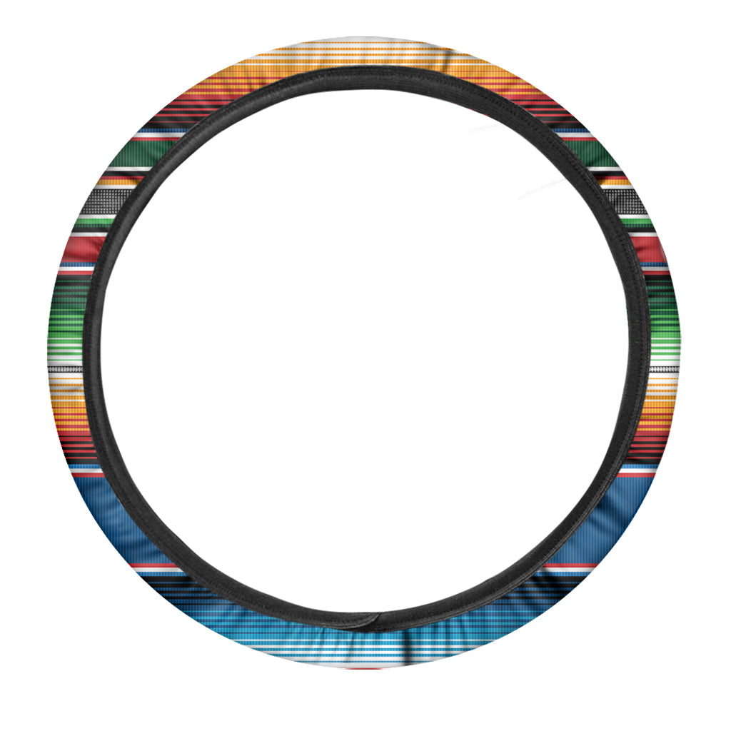 Vintage Mexican Blanket Pattern Print Car Steering Wheel Cover