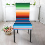 Vintage Mexican Blanket Pattern Print Dining Chair Slipcover