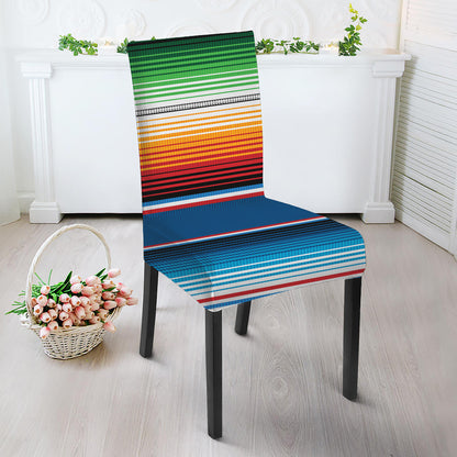 Vintage Mexican Blanket Pattern Print Dining Chair Slipcover