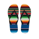 Vintage Mexican Blanket Pattern Print Flip Flops