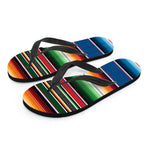 Vintage Mexican Blanket Pattern Print Flip Flops