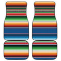Vintage Mexican Blanket Pattern Print Front and Back Car Floor Mats