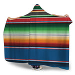Vintage Mexican Blanket Pattern Print Hooded Blanket