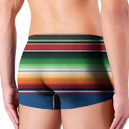 Vintage Mexican Blanket Pattern Print Men's Boxer Briefs