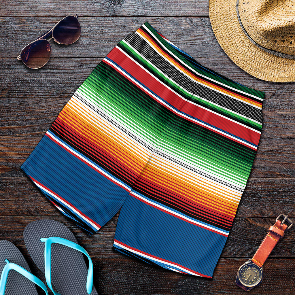 Vintage Mexican Blanket Pattern Print Men's Shorts