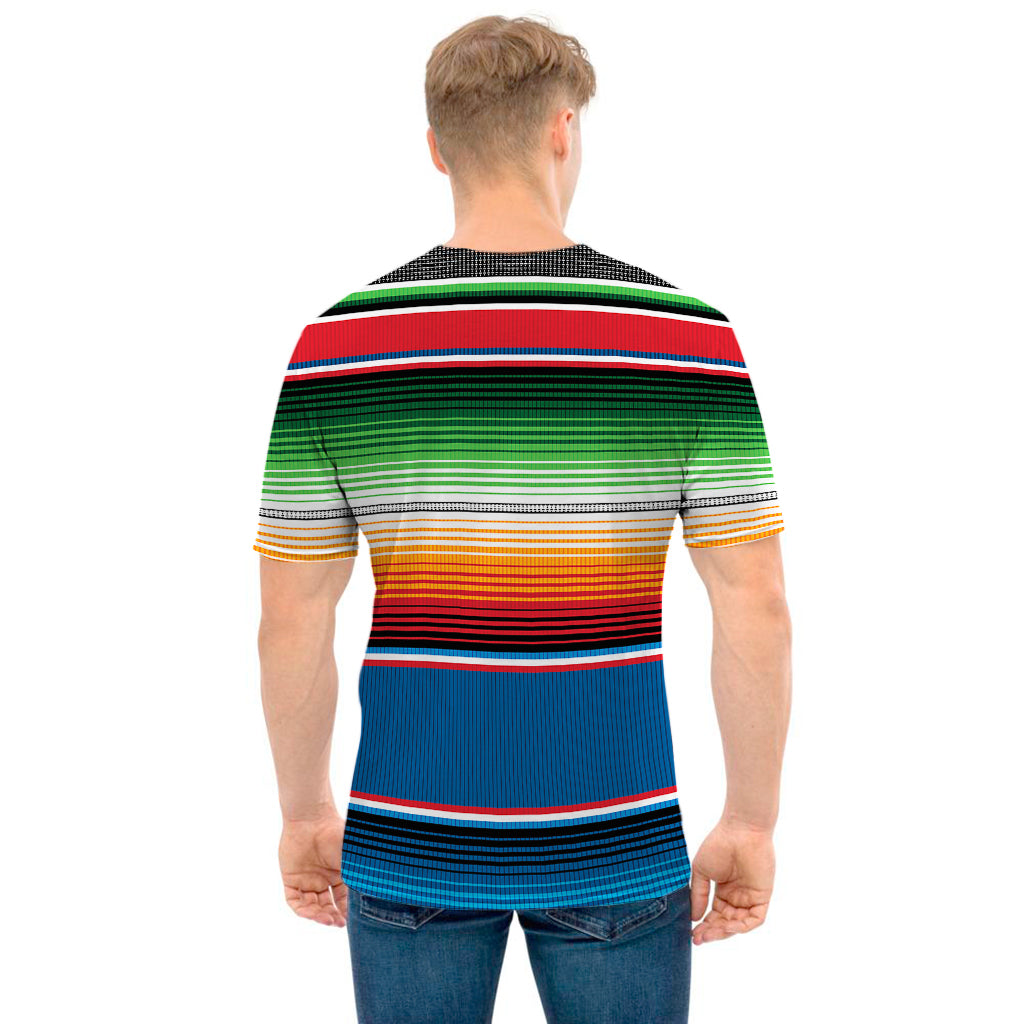Vintage Mexican Blanket Pattern Print Men's T-Shirt