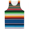 Vintage Mexican Blanket Pattern Print Men's Tank Top
