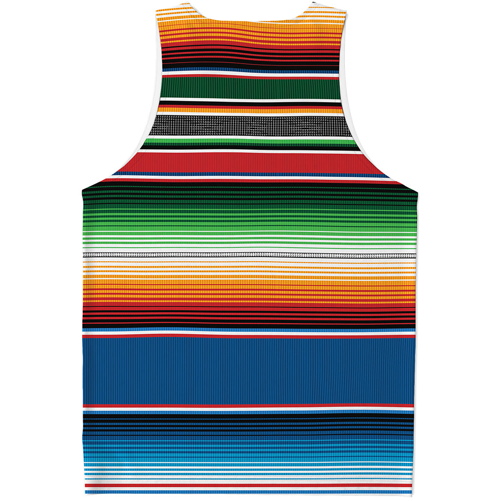 Vintage Mexican Blanket Pattern Print Men's Tank Top