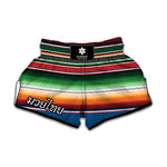 Vintage Mexican Blanket Pattern Print Muay Thai Boxing Shorts