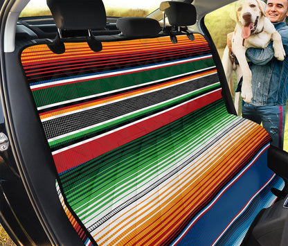 Vintage Mexican Blanket Pattern Print Pet Car Back Seat Cover