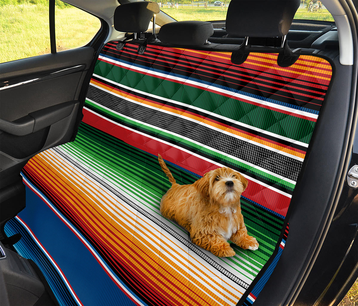 Vintage Mexican Blanket Pattern Print Pet Car Back Seat Cover