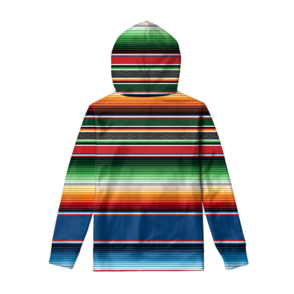 Vintage Mexican Blanket Pattern Print Pullover Hoodie