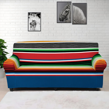 Vintage Mexican Blanket Pattern Print Sofa Cover