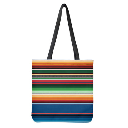 Vintage Mexican Blanket Pattern Print Tote Bag