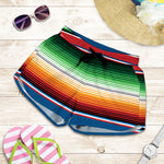 Vintage Mexican Blanket Pattern Print Women's Shorts