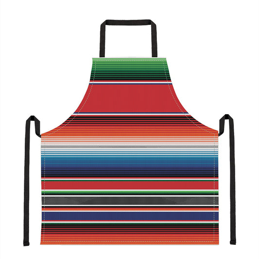 Vintage Mexican Serape Pattern Print Apron