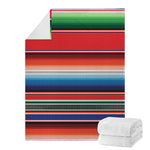 Vintage Mexican Serape Pattern Print Blanket