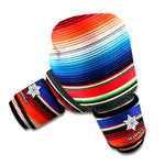 Vintage Mexican Serape Pattern Print Boxing Gloves