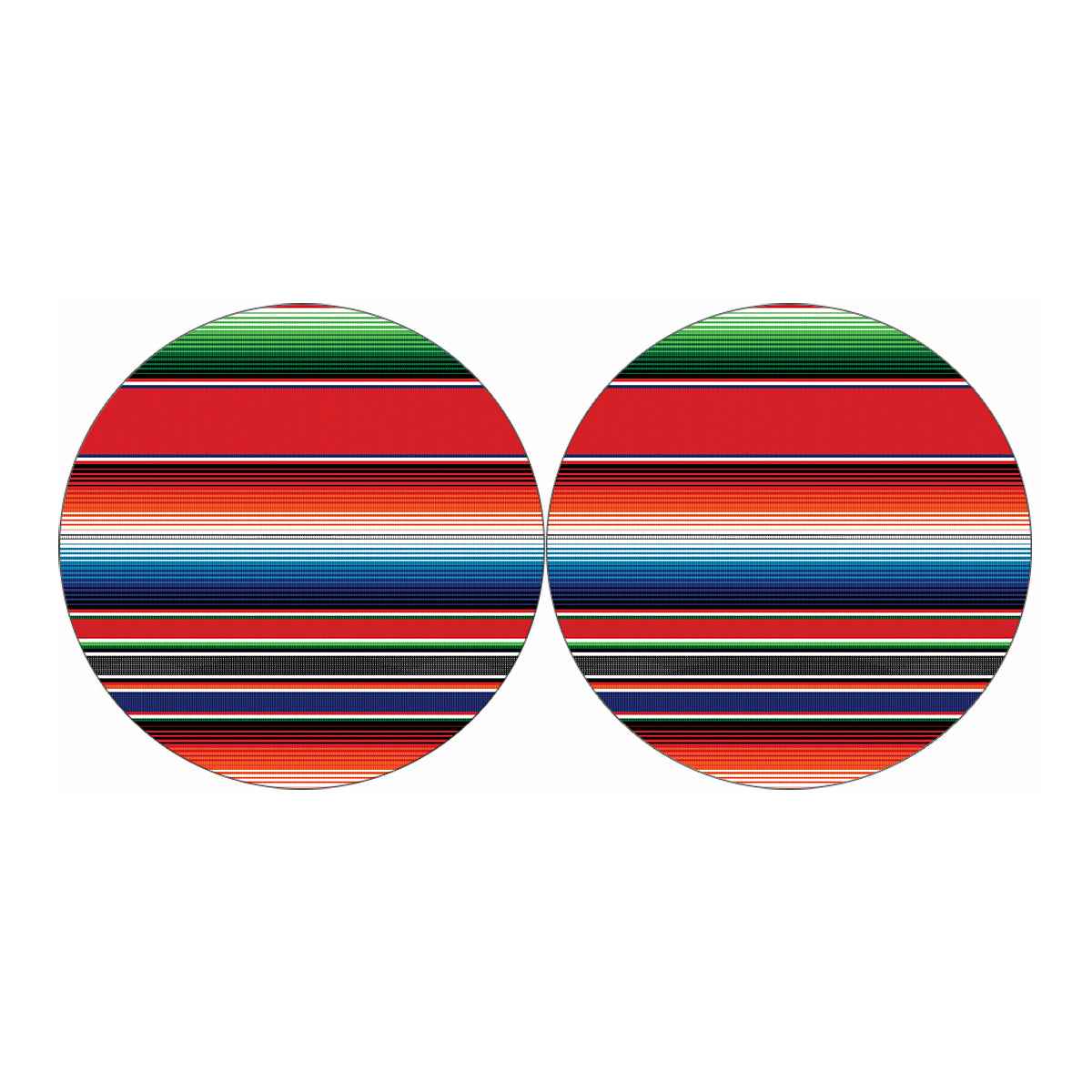 Vintage Mexican Serape Pattern Print Car Coasters