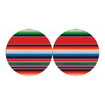 Vintage Mexican Serape Pattern Print Car Coasters