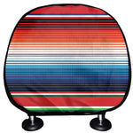 Vintage Mexican Serape Pattern Print Car Headrest Covers