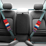 Vintage Mexican Serape Pattern Print Car Seat Belt Covers