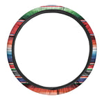 Vintage Mexican Serape Pattern Print Car Steering Wheel Cover